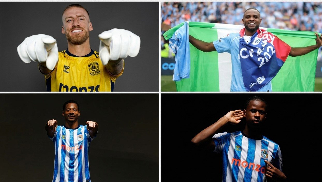 (CAMPO ABERTO) Coventry City reforça elenco com experiência, força e juventude